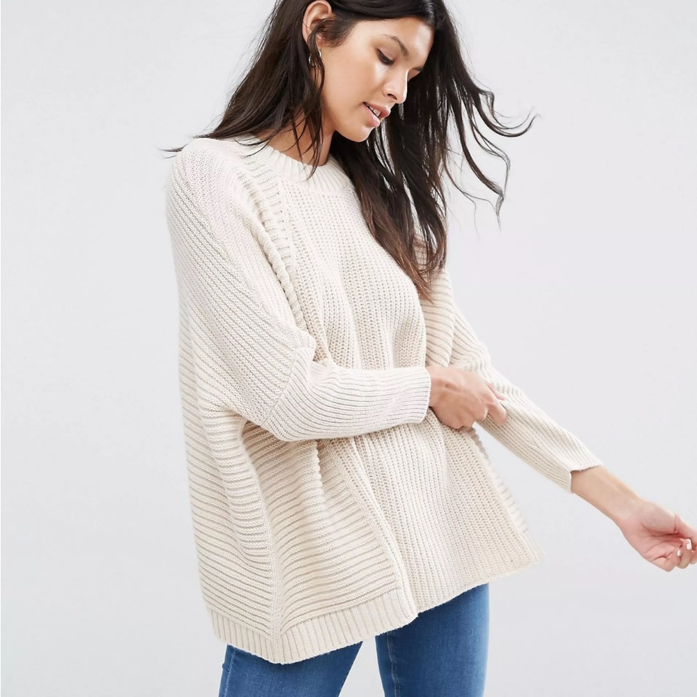 ASOS cream cape sweater